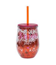 Copo Canudo Vermelho Para O Amor Da Minha Vida 350ml Projeto Kiwi