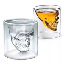 Copo Caveira Dupla Camada Vidro P/wiskey Cafe E Cappuccino