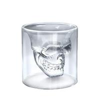 Copo Caveira Shot De Vidro Cristal Skull Doomed Bar 150Ml