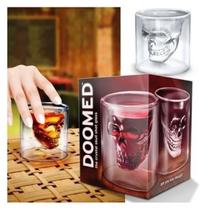 Copo Caveira Skull Doomed Shot Vidro Para Bar 250ml