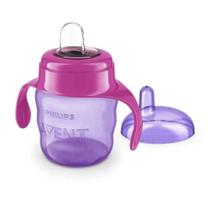 Copo classic spout cup com bico de silicone 200ml rosa - avent