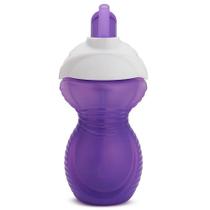 Copo Click Lock Com Canudo 266ml + 12 meses Roxo Munchkin