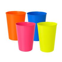 Copo Colorido Pequeno Médio ou Grande Resistente 250ml 500ml 750ml Escolar Festas -