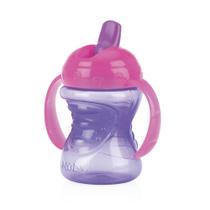 Copo com Alça e Bico Retrátil Nuby 240ml 4m+ Roxo 10302/100