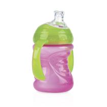 Copo com Alça e Super Bico de Silicone 240ml - Rosa - Nûby Copo com Alça e Super Bico de Silicone 240ml - Rosa - Nûby