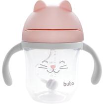 Copo Com Alça Removível Gatinha Buba Rosa 220ml