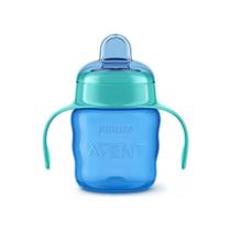 Copo Com Bico De Silicone + 6 Meses Azul 200ml Philips