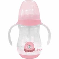 Copo com Bico e Alça Removível para Bebê - 250ml - Ursinho - Rosa - Buba