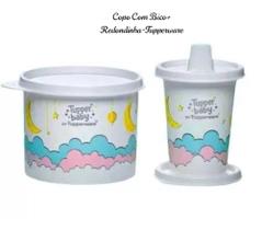 Copo com bico Tupper Baby(200ml) + Redondinha Tupper Baby(500ml),da Tupperware.
