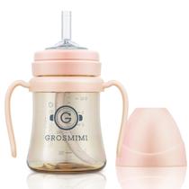 Copo com canudinho GROSMIMI Spill Proof Magic com canudo PPSU de 180 ml