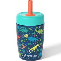 Copo com canudinho isolado Fimibuke Kids 350ml em aço inoxidável Copo com canudinho isolado Fimibuke Kids 350ml em aço inoxidável
