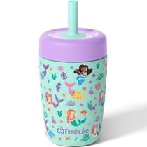 Copo com canudinho isolado Fimibuke Kids 350ml em aço inoxidável Copo com canudinho isolado Fimibuke Kids 350ml em aço inoxidável