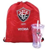 Copo Com Canudo 550Ml E Mochila Tipo Saco - Vitória Copo Com Canudo 550Ml E Mochila Tipo Saco - Vitória