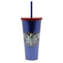 Copo com Canudo - 650 Ml - Marvel - Capitã Marvel - Zona Criativa