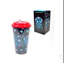 Copo com canudo caveira 450ml sc-16