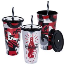 Copo com Canudo Coca Cola 700 ml - 1 unidade