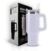 Copo com Canudo Copo Térmico Inox 1200ml Parede Dupla com Canudo Excelente Caneca Térmica
