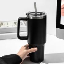 Copo com Canudo Copo Térmico Inox 1200ml Parede Dupla com Canudo Excelente Caneca Térmica