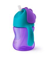 Copo com canudo curvado 200ml azul e roxo - Philips Avent