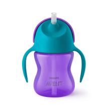 Copo com Canudo Curvado 200ml Roxo Philips Avent SCF796/02