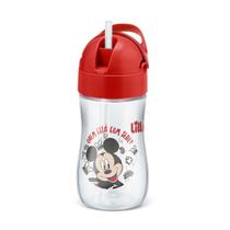 Copo com Canudo e Tampa Antivazamento 300 ml Infantil Disney Mickey Lillo