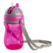 Copo Com Canudo E Válvula 320ml +6m Rosa Clingo