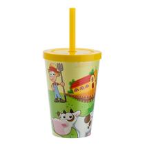 Copo com Canudo Fazendinha - 350ml Copo com Canudo Fazendinha - 350ml