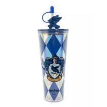 Copo com canudo harry potter ravenclaw miniso 800 ml.