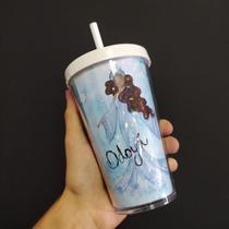 Copo com canudo holográfico 550ml casa fé orixás Copo com canudo holográfico 550ml casa fé orixás