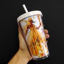 Copo com canudo holográfico 550ml casa fé orixás Copo com canudo holográfico 550ml casa fé orixás
