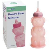 Copo com Canudo Honey Bear TalkTools Silicone 240ml para Bebês a partir de 4 Meses