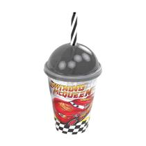 Copo Com Canudo Infantil Festa Lembrancinha Refrigerante Milk Shake Personagens 280ML