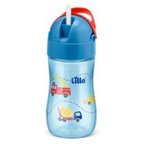 Copo Com Canudo Lillo 12m+ Azul/Carros 630221 Copo Com Canudo Lillo 12m+ Azul/Carros 630221