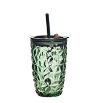 Copo com Canudo Lucky em Vidro 420ml