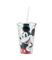 Copo Com Canudo Mickey 100 Anos 450Ml - Disney