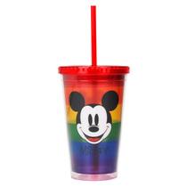 Copo com canudo mickey arco-íris 450ml - disney Copo com canudo mickey arco-íris 450ml - disney