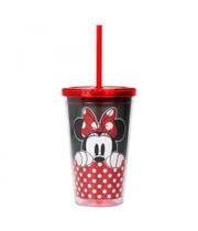 Copo Com Canudo Minnie 450ml Disney - Minas de Presentes