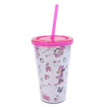 Copo com canudo minnie 450ml - disney