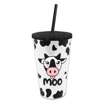 Copo com Canudo - Moo Vaquinha Copo com Canudo - Moo Vaquinha