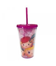 Copo Com Canudo Princesas Tsum Tsum 450ml Disney Copo Com Canudo Princesas Tsum Tsum 450ml Disney