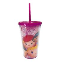 Copo com canudo princesas tsum tsum 450ml - disney Copo com canudo princesas tsum tsum 450ml - disney