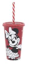 Copo com canudo refri Minnie 500 ml vermelho - Plasutil Copo com canudo refri Minnie 500 ml vermelho - Plasutil