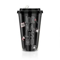 Copo com canudo retratil jornalismo - Ludi