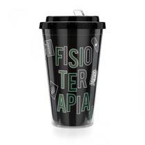 Copo com Canudo Retrátil Profissão Fisioterapia - Amocanecas Copo com Canudo Retrátil Profissão Fisioterapia - Amocanecas