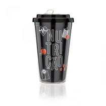 Copo com Canudo Retrátil Profissão Nutrição - Amocanecas Copo com Canudo Retrátil Profissão Nutrição - Amocanecas