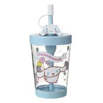 Copo com Canudo Sanrio Cinnamoroll Resistente Fofo Miniso