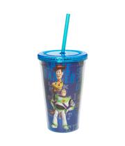 Copo Com Canudo Toy Story 450ml Azul - Disney