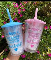 Copo com canudo Twister