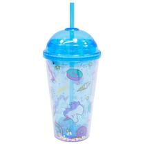 Copo com Canudo Unicórnio 450ml - Tasco Inport Copo com Canudo Unicórnio 450ml - Tasco Inport