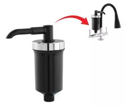 Copo Com Filtro Preto Cromado P/ Torneira Cozinha Universal